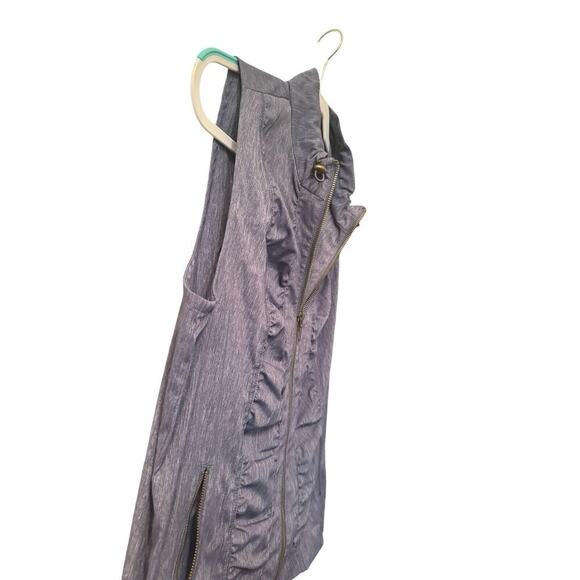 Chico's Zenergy Neema Indigo Ruched Zip Front Vest Womens Size 1/ M. 570211214 - Picture 3 of 5